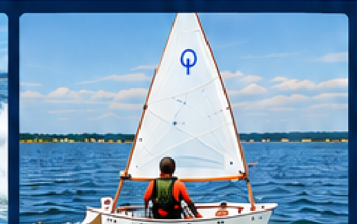Student sailing a 9-foot sailboat